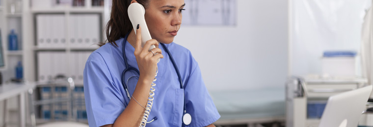 Atención telefónica en un centro sanitario