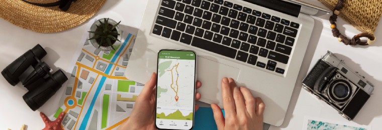 Planificación de viaje con tecnología